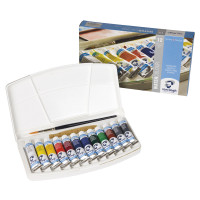 Standard-Farbtöne | Talens Van Gogh Aquarell Kunststoffkasten 12x 10 ml