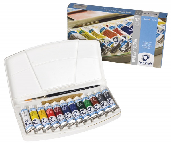 Royal Talens – Van Gogh Akvarellåda med 12x 10 ml, Standardfärgtoner