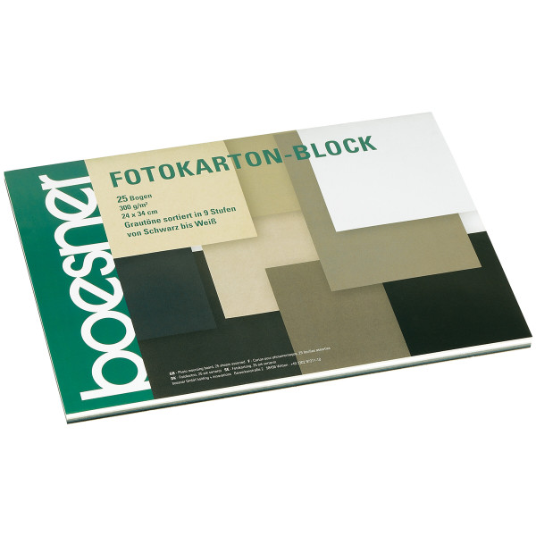 boesner Fotokartongblock, gråtoner