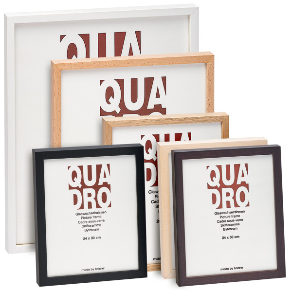 boesner Quadro, lackerad Bytesram med glas