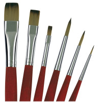 Da Vinci College Öl-/Acrymlmalpinsel-Set | 6 Pinsel
