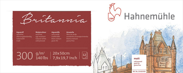 Hahnemühle Britannia Akademie panorama-akvarellblock